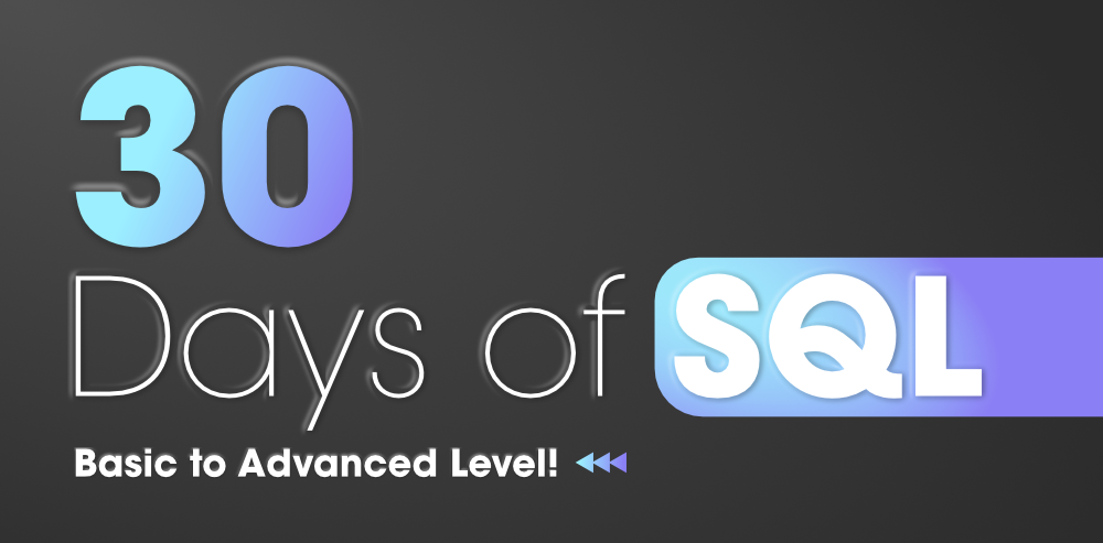 从基础到高级的 30 天 SQL