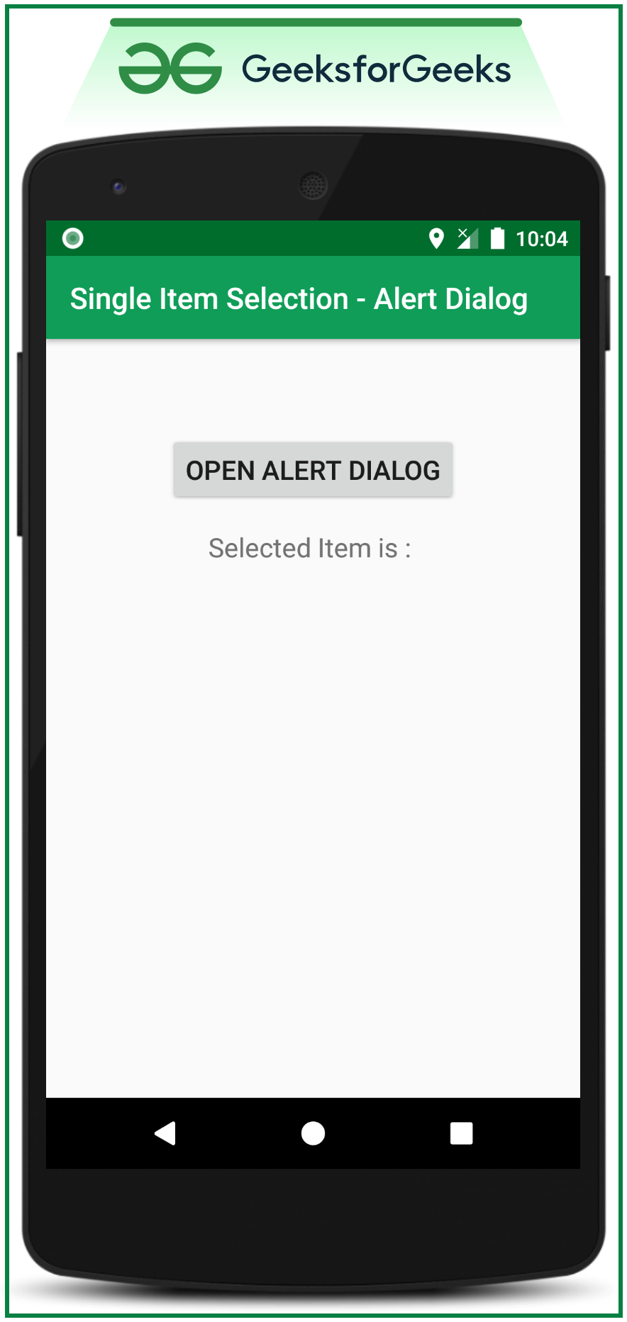 Android 中带有 SingleItemSelection 的警报对话框