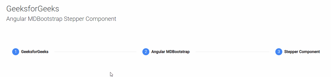 Angular MDBootstrap 步进器组件