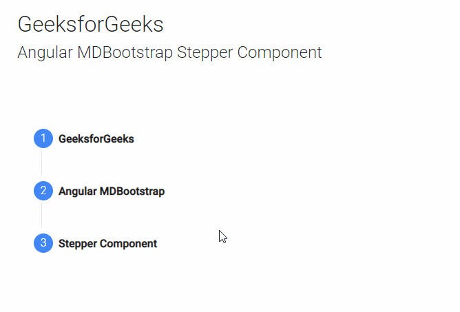 Angular MDBootstrap 步进器组件