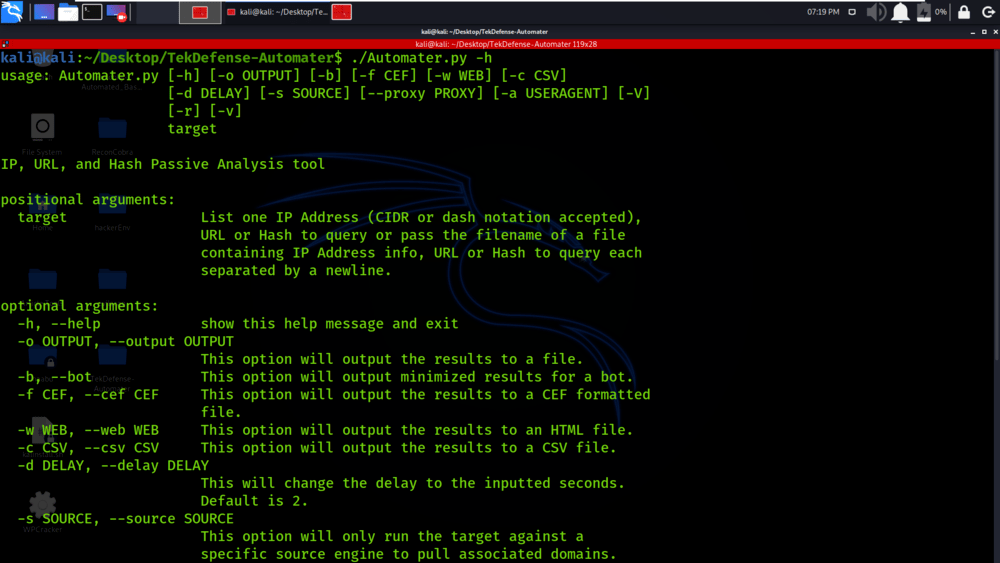 Automater – 用于分析的 IP 和 URL OSINT 工具