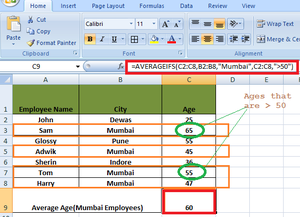 AVERAGEIF 示例#2