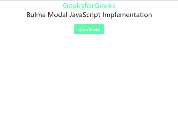Bulma 模态 JavaScript 实现示例
