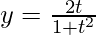 y=\frac{2t}{1+t^2}