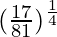 Rendered by QuickLaTeX.com (\frac{17}{81})^{\frac{1}{4}}