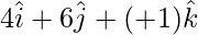 Rendered by QuickLaTeX.com 4\hat{i} + 6\hat{j} + (  λ + 1 ) \hat{k}