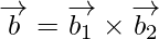 Rendered by QuickLaTeX.com \overrightarrow{b} = \overrightarrow{b_1} \times \overrightarrow{b_2}