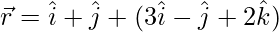由 QuickLaTeX.com 渲染 \vec{r}=\hat{i}+\hat{j}+λ(3\hat{i}-\hat{j}+2\hat{k})