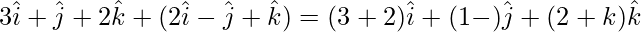 Rendered by QuickLaTeX.com 3\hat{i}+\hat{j}+2\hat{k}+λ(2\hat{i}-\hat{j}+\hat{k})=(3+2λ)\hat{i}+(1-λ)\hat{j}+(2+k)\hat{k}