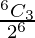 Rendered by QuickLaTeX.com \frac{^{6}{}{C}_3}{2^6}
