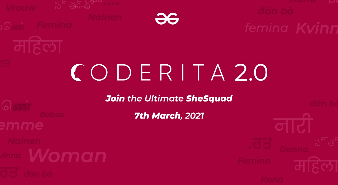 Coderita 2.0 作者 GeeksforGeeks