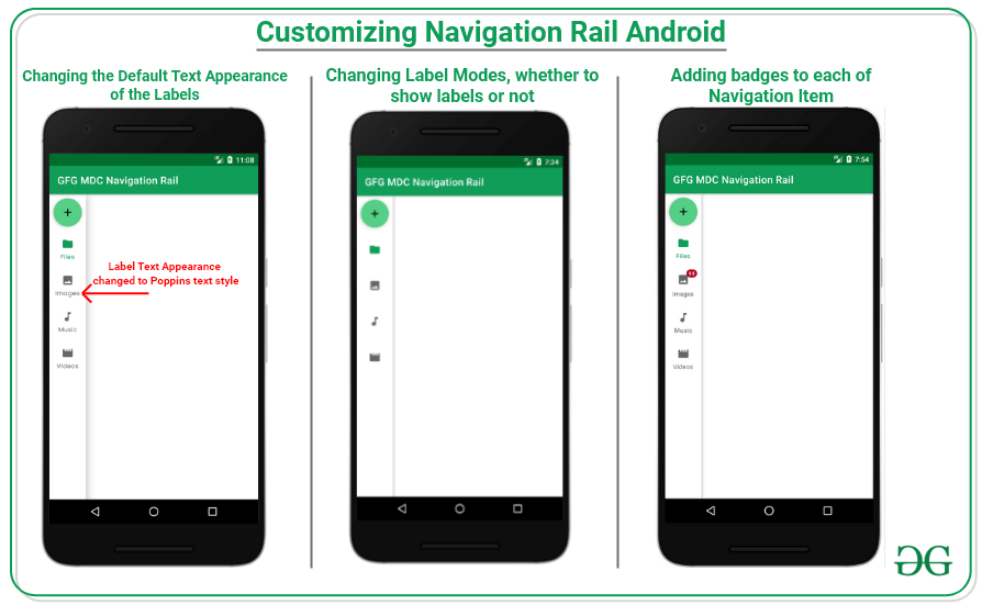 在 Android 中自定义 Material Navigation Rail