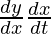 \frac{dy}{dx}\frac{dx}{dt}