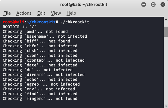 在 Kali Linux 中使用 Chkrootkit 和 rkhunter 检测/检查 Rootkit