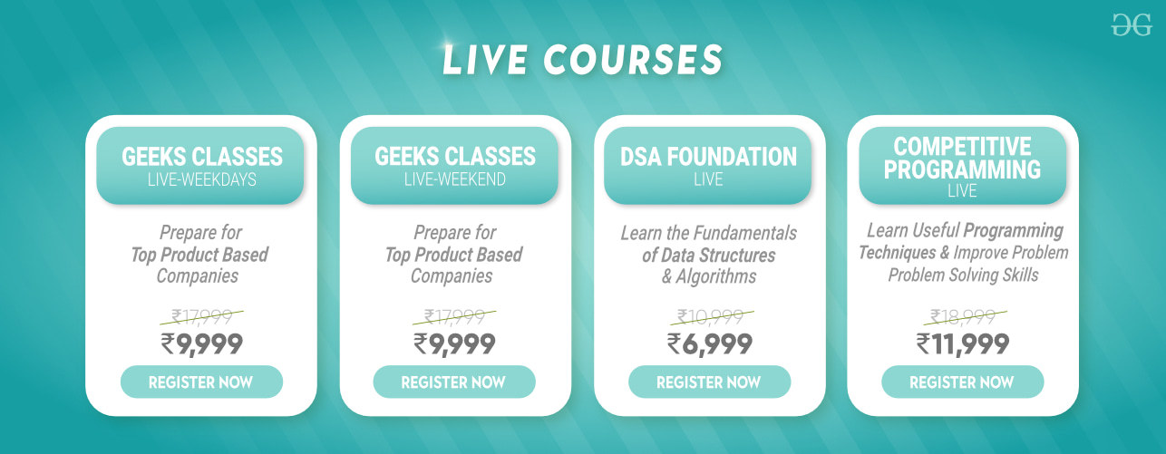 GeeksforGeeks-Live-Courses