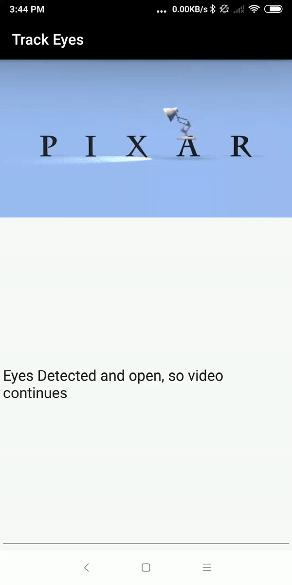 Android 示例 GIF 中的眼睛检测视频播放器