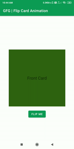 Android 示例 GIF 中的翻转卡片动画