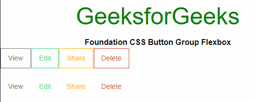 基础 CSS 按钮组 Flexbox