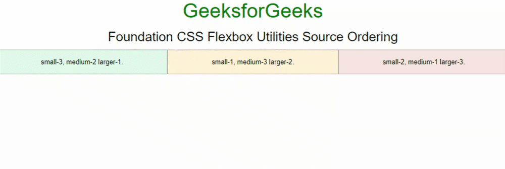 Foundation CSS Flexbox Utilities 源排序