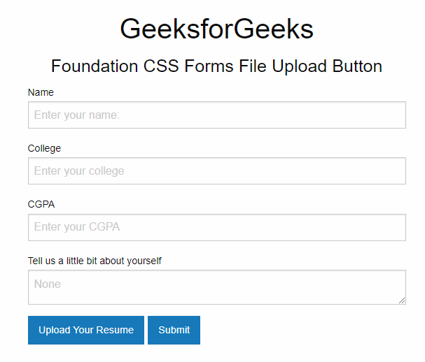 基础 CSS 表单文件上传按钮
