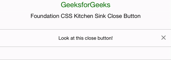 基础 CSS 厨房水槽关闭按钮