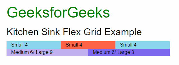 基础 CSS 厨房水槽 Flex Grid