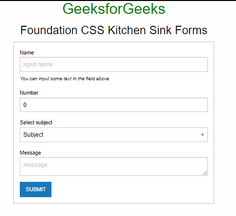 基础 CSS 厨房水槽形式