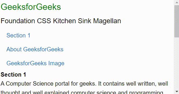 基础 CSS 厨房水槽 Magellan