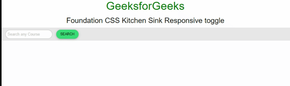 Foundation CSS Kitchen Sink 响应式切换