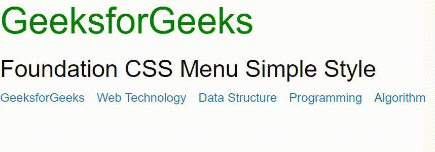 基础 CSS 菜单简单样式