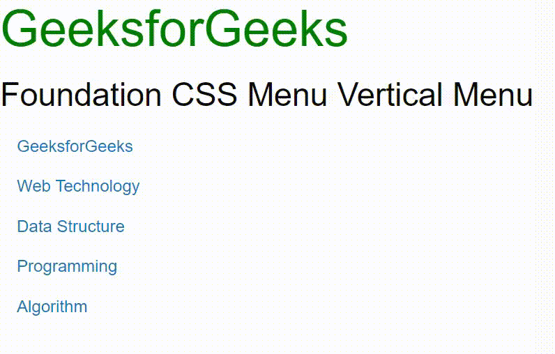 基础 CSS 菜单 垂直菜单