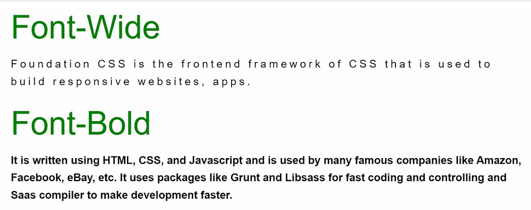 Foundation CSS Prototyping Utilities 字体样式