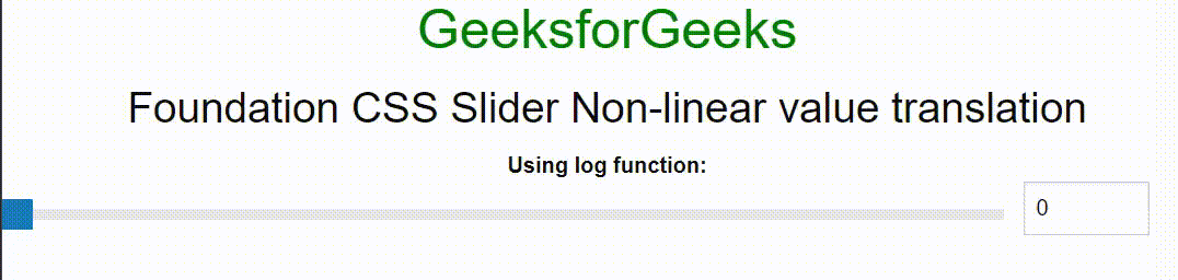 Foundation CSS Slider 非线性值转换