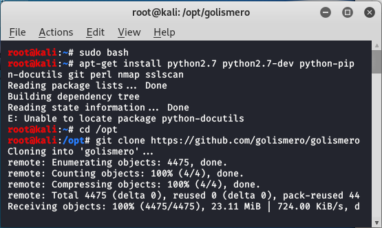 Golismero - Kali Linux 中的网站扫描、漏洞扫描、WEB 服务器