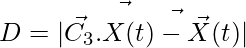 \vec{D_δ} = |\vec{C_3}.\vec{X_δ}(t)-\vec{X}(t)|       