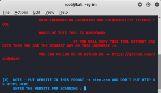 Grim-kali linux 中的信息收集工具