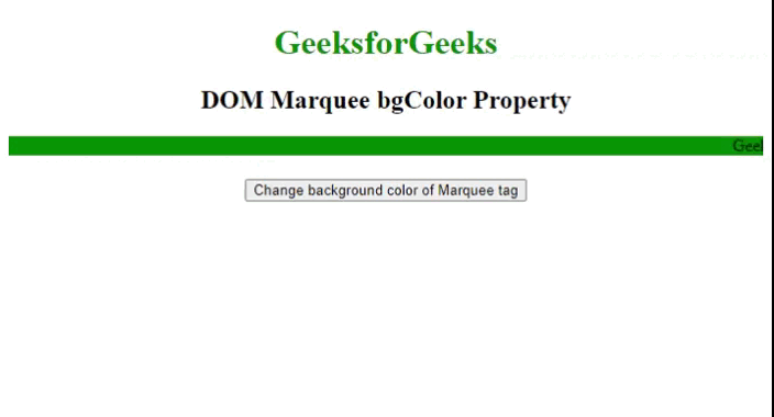HTML DOM Marquee bgColor 属性