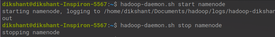在 Hadoop 中启动和停止 namenode