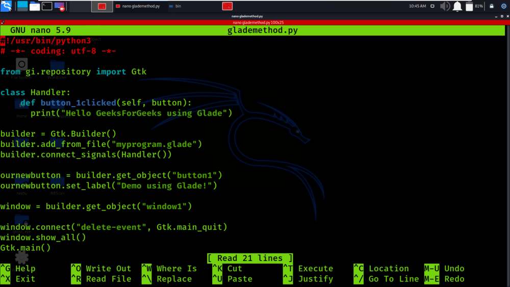 如何使用 PyGObject 在 Linux 桌面下创建 GUI 应用程序
