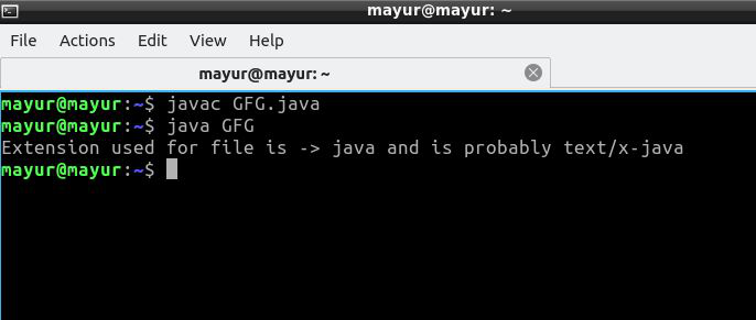 获取文件扩展名的Java程序