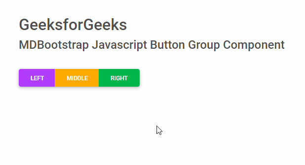 Javascript MDBootstrap 按钮组组件