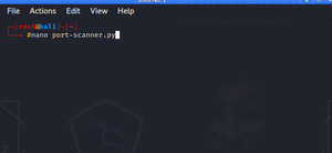 用python在Kali Linux终端上设计一个端口扫描器