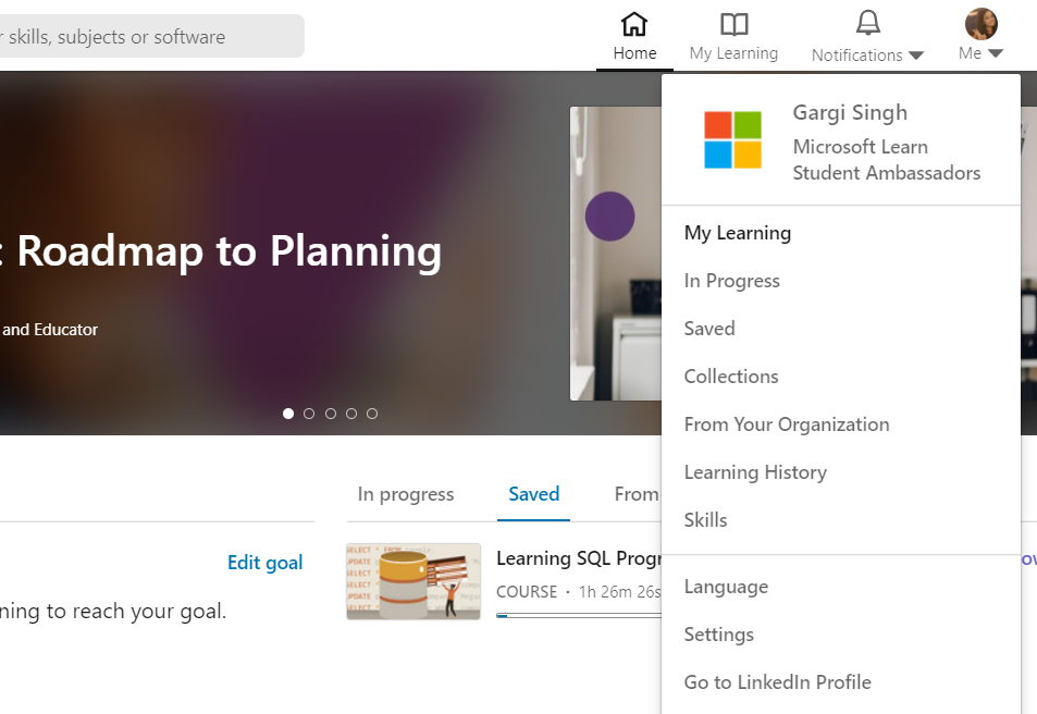 Microsoft Learn 学生大使 - LinkedIn Learning