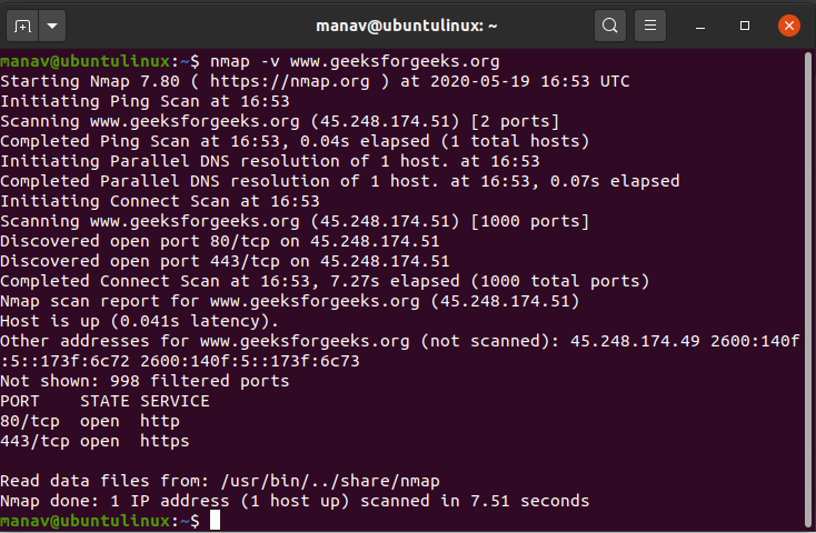 nmap-v-选项