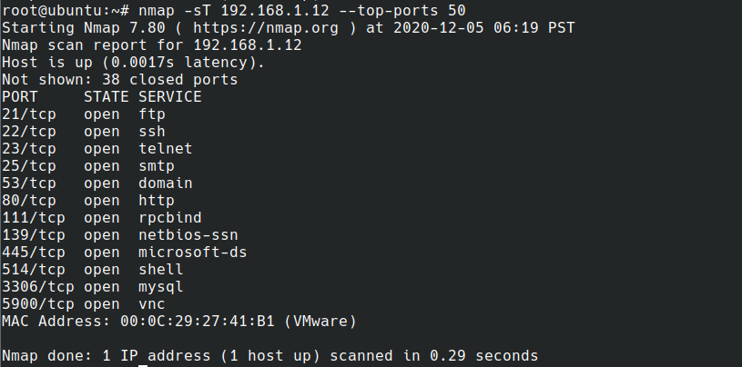 nmap tcp 扫描