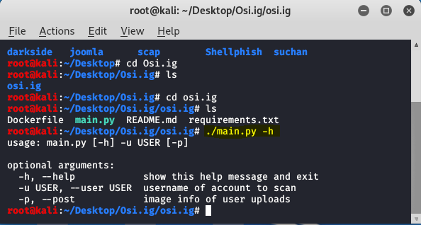 Osi.Ig – Kali Linux 中 Instagram 的开源情报工具
