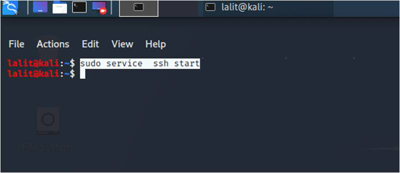 在 linux 中启动 ssh 服务