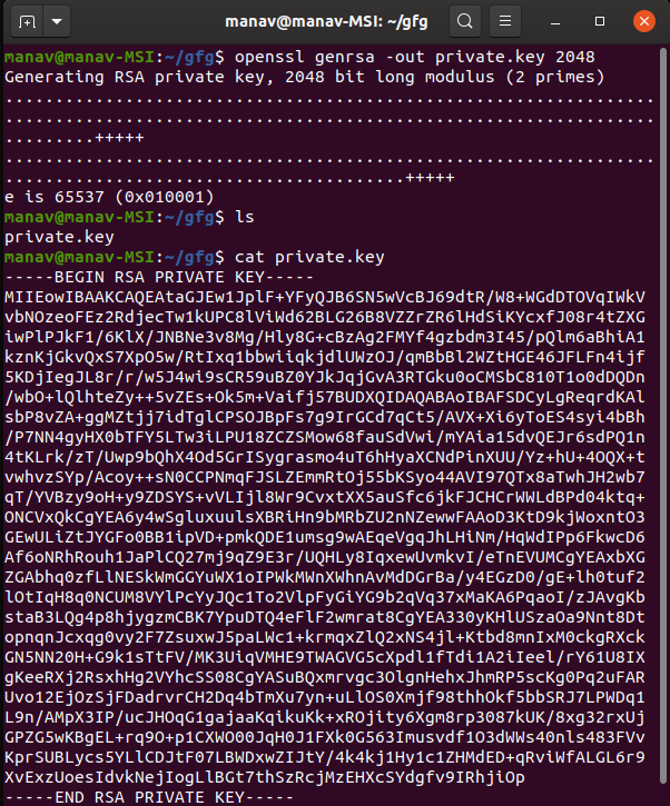 创建-RSA-Private-Key-using-Openssl-command-in-Linux