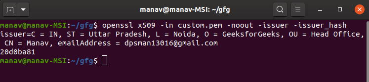 使用 Openssl-command-in-Linux 验证证书签名者授权