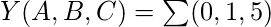  Y(A, B, C)=\sum(0, 1, 5) 